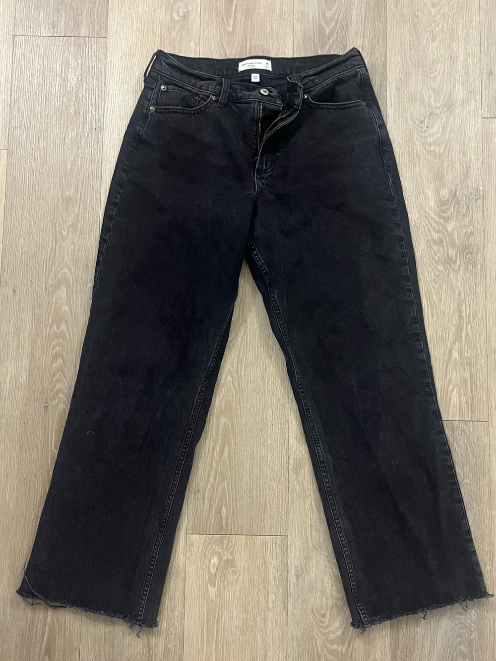 Abercrombie & Fitch Black Wide-Leg Jeans